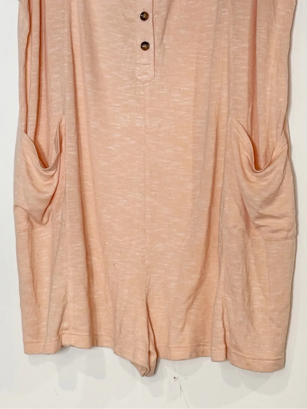 Koolaburra by Ugg Lightweight Knit Henley Rompers Size 3X Peach Pink Loungewear